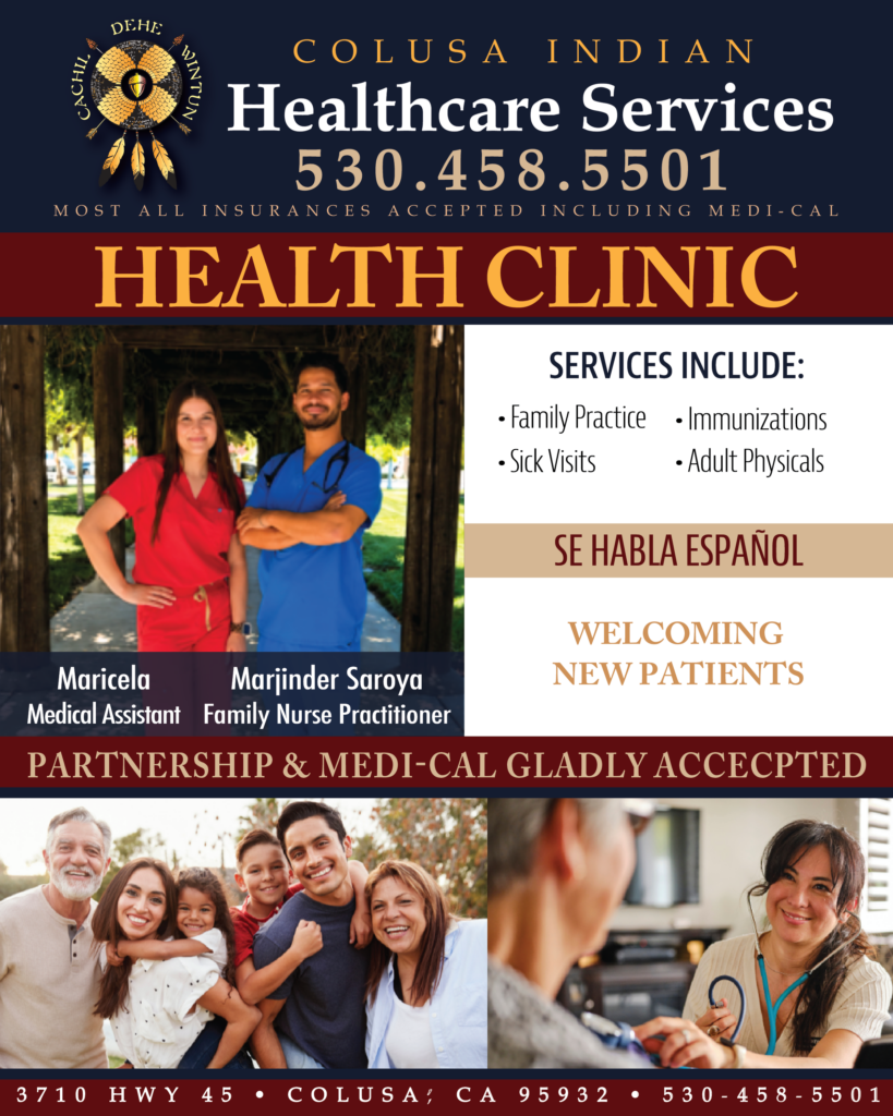 Print ad for Colusa Indian Healthcare – Health Clinic