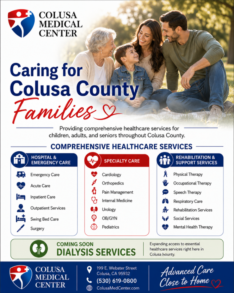Print ad for Colusa Medical Center – Healthcare Services