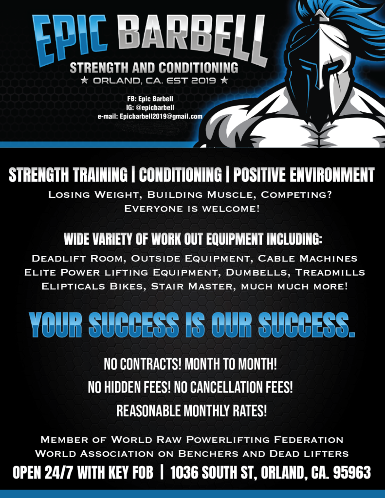 Print ad for Epic Barbell