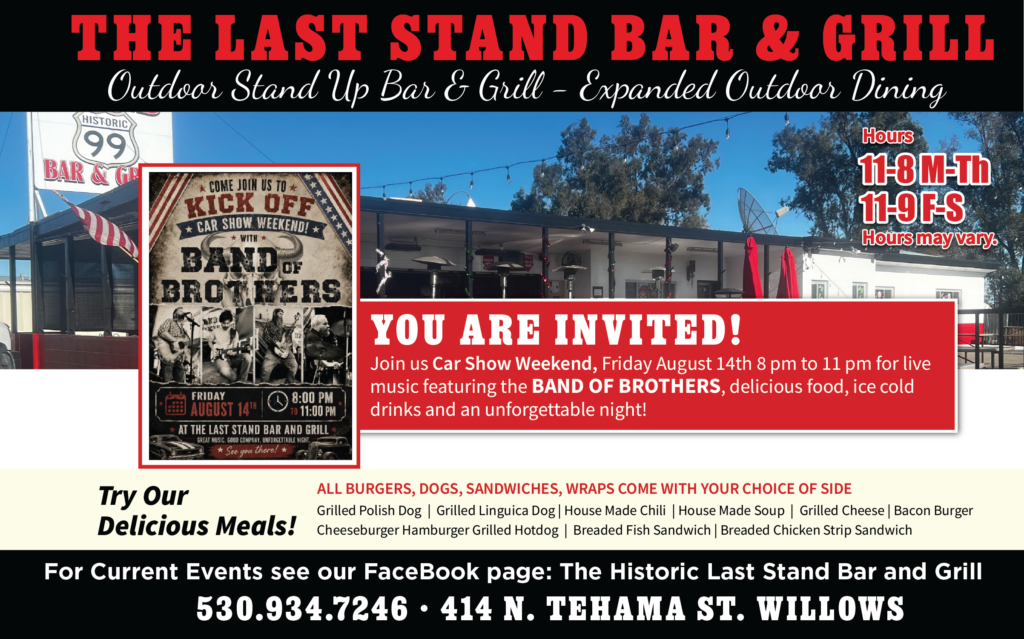 Print ad for The Last Stand Bar & Grill