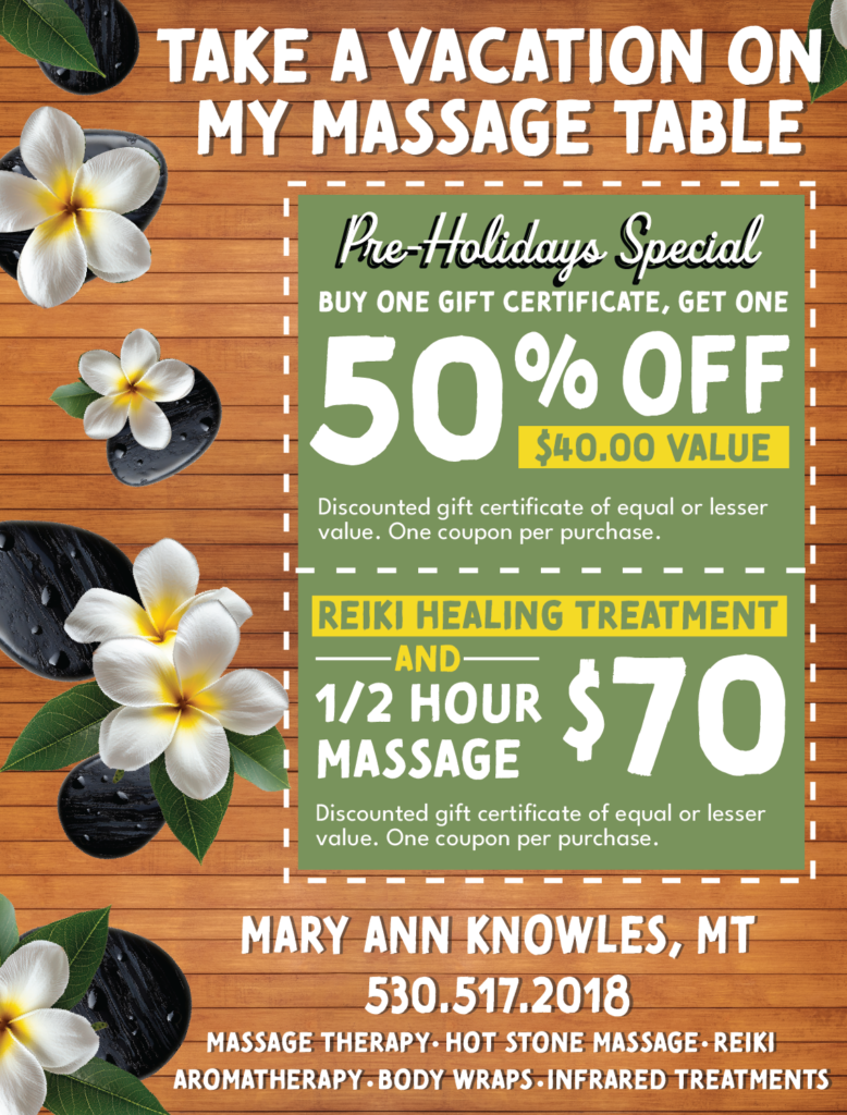 Print ad for Massage By Mary Ann