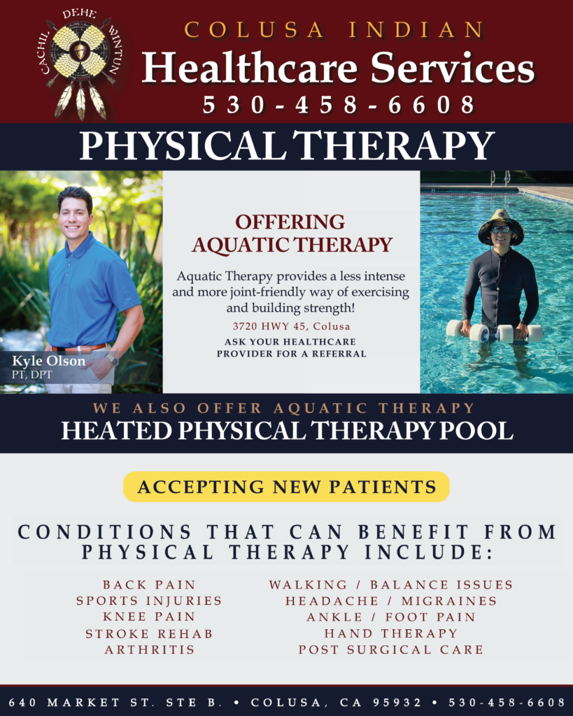 Print ad for Colusa Indian Healthcare – Physical Therapy