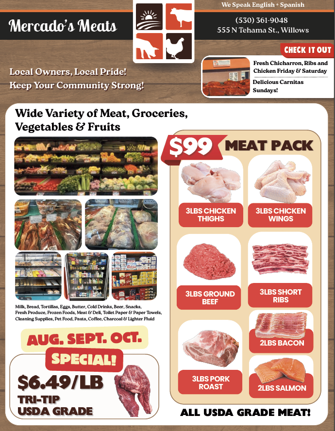 Print ad for Mercado’s Meats