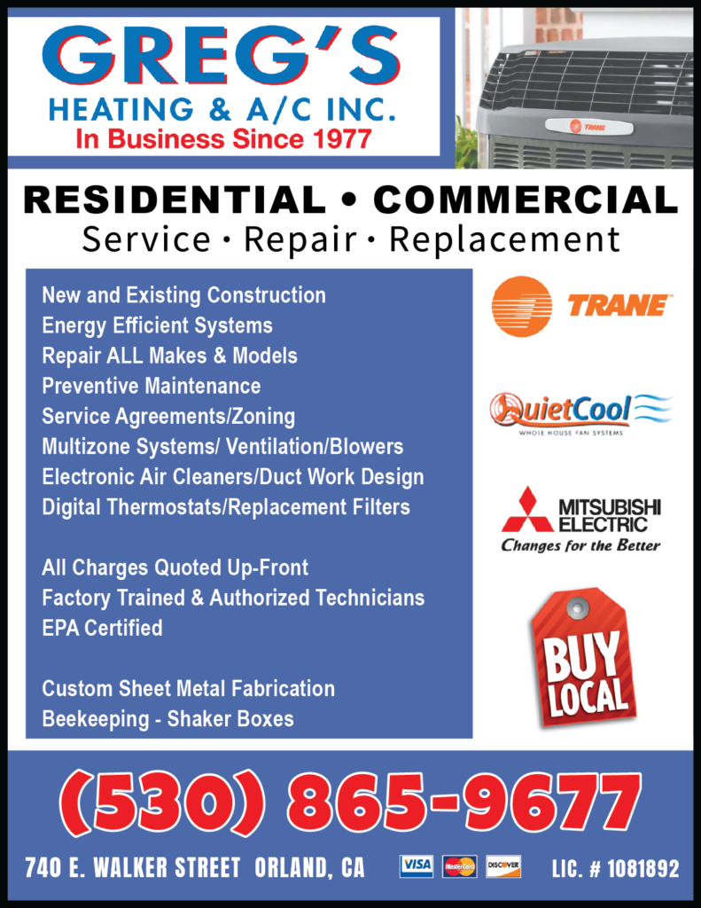 Print ad for Greg’s Heating & A/C Inc.
